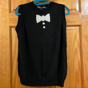 ModCloth Bow Tie ‘n’ Buttons Knit Vest, L